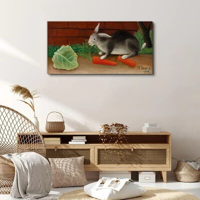 Tablou canvas Iepurele cu morcovi