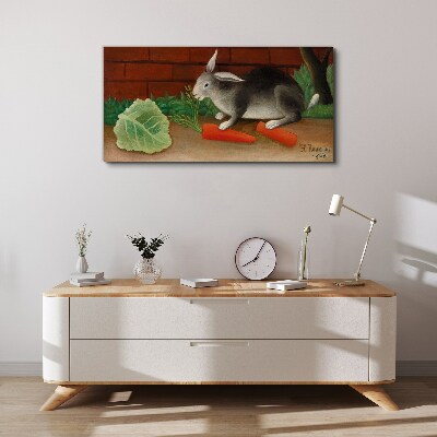Tablou canvas Iepurele cu morcovi