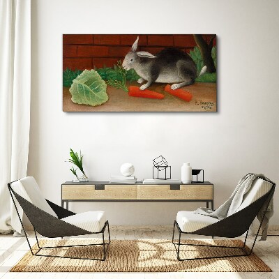 Tablou canvas Iepurele cu morcovi