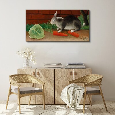 Tablou canvas Iepurele cu morcovi