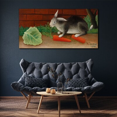 Tablou canvas Iepurele cu morcovi