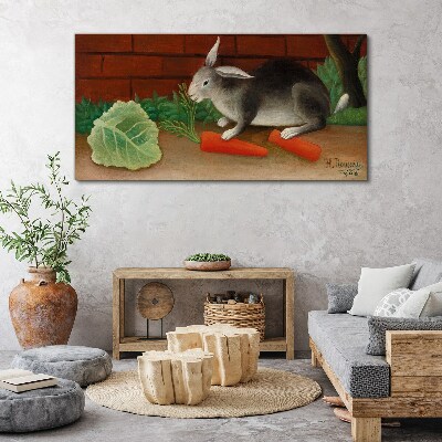 Tablou canvas Iepurele cu morcovi