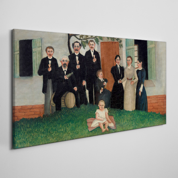 Tablou canvas Întâlnire de familie în grădină