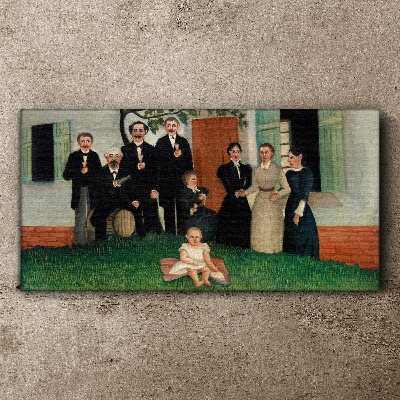 Tablou canvas Întâlnire de familie în grădină