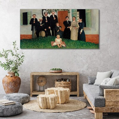 Tablou canvas Întâlnire de familie în grădină