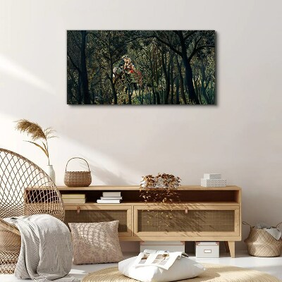 Tablou canvas Călăreț misterios în pădure