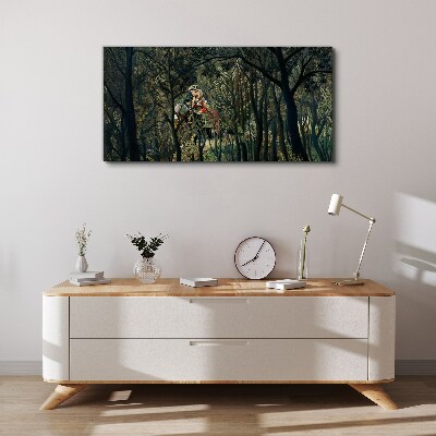 Tablou canvas Călăreț misterios în pădure