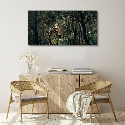 Tablou canvas Călăreț misterios în pădure
