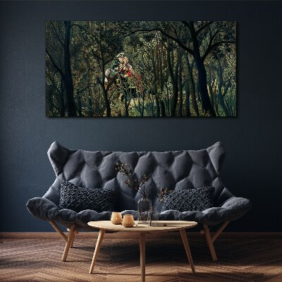 Tablou canvas Călăreț misterios în pădure