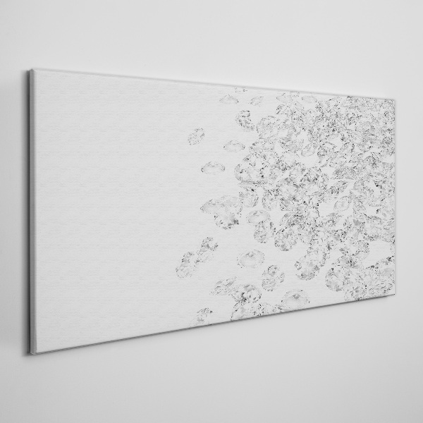 Tablou canvas Ploaie de cristal pe fundal alb