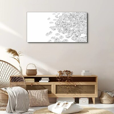 Tablou canvas Ploaie de cristal pe fundal alb
