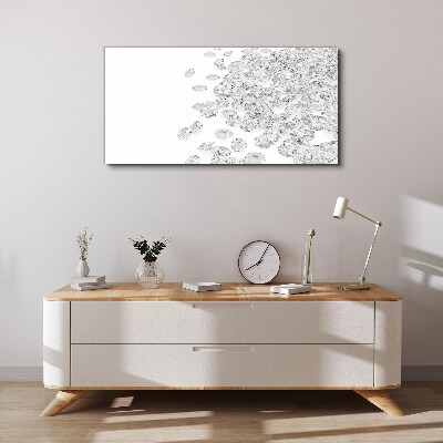Tablou canvas Ploaie de cristal pe fundal alb
