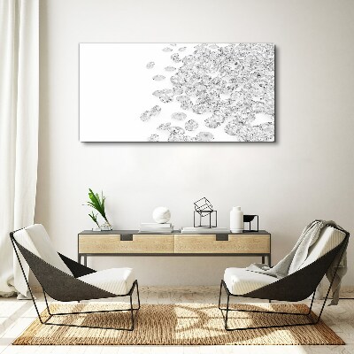 Tablou canvas Ploaie de cristal pe fundal alb
