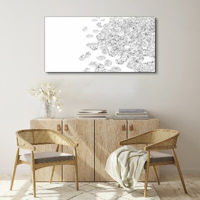 Tablou canvas Ploaie de cristal pe fundal alb