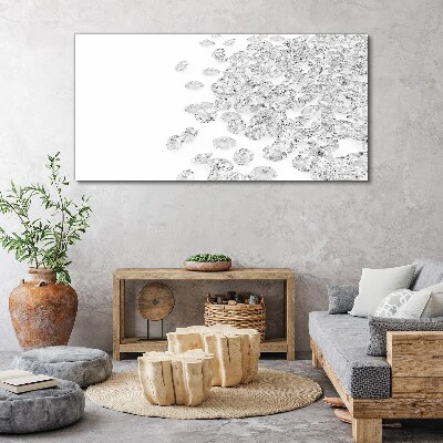 Tablou canvas Ploaie de cristal pe fundal alb