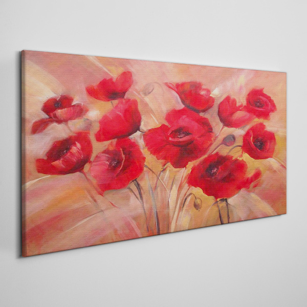 Tablou canvas Macii rosii intr-o compozitie pastelata