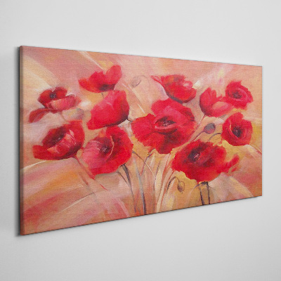 Tablou canvas Macii rosii intr-o compozitie pastelata