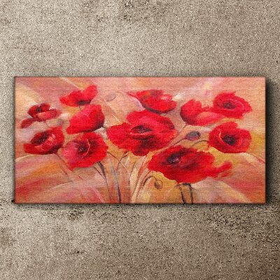 Tablou canvas Macii rosii intr-o compozitie pastelata