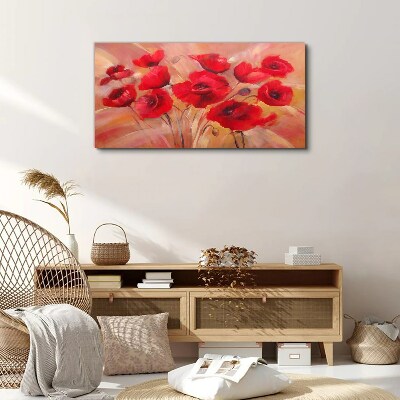 Tablou canvas Macii rosii intr-o compozitie pastelata