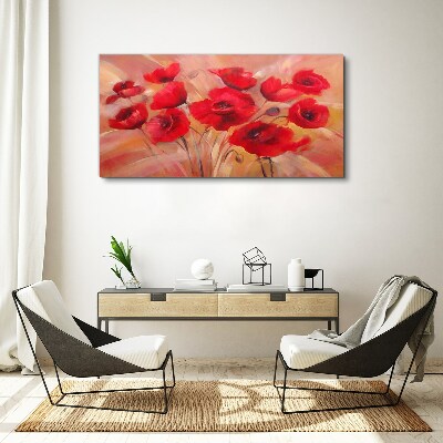 Tablou canvas Macii rosii intr-o compozitie pastelata