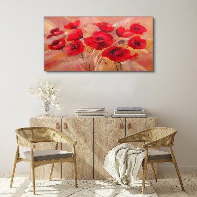 Tablou canvas Macii rosii intr-o compozitie pastelata