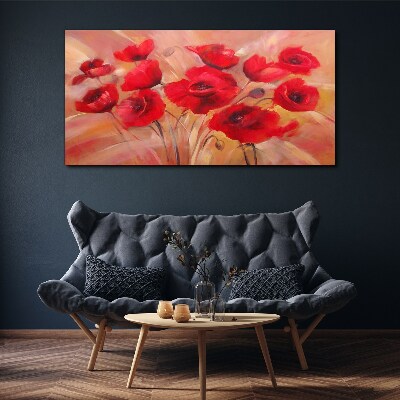 Tablou canvas Macii rosii intr-o compozitie pastelata