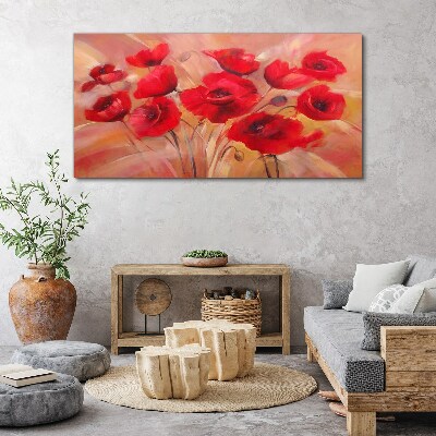 Tablou canvas Macii rosii intr-o compozitie pastelata