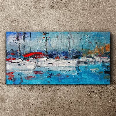 Tablou canvas Harbour Sails in the Sun