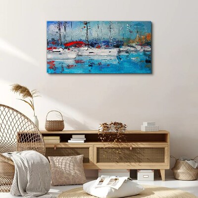 Tablou canvas Harbour Sails in the Sun