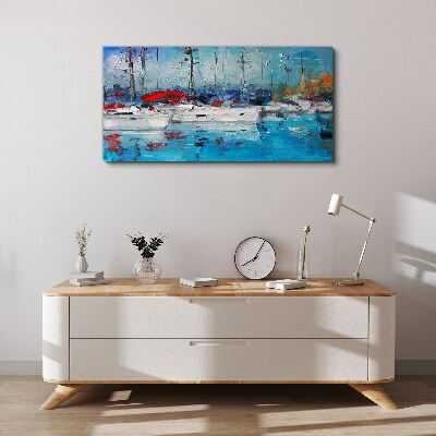 Tablou canvas Harbour Sails in the Sun