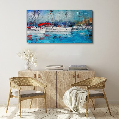 Tablou canvas Harbour Sails in the Sun
