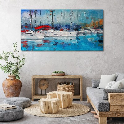 Tablou canvas Harbour Sails in the Sun