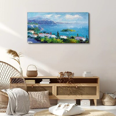 Tablou canvas Peisaj marin în albastru