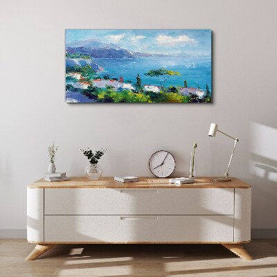 Tablou canvas Peisaj marin în albastru