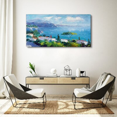 Tablou canvas Peisaj marin în albastru