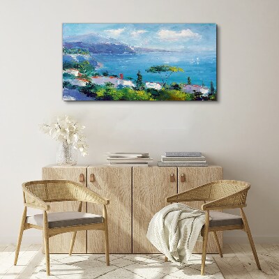 Tablou canvas Peisaj marin în albastru