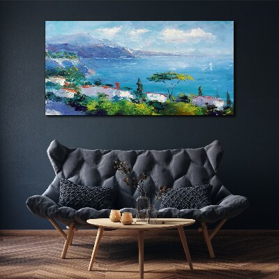 Tablou canvas Peisaj marin în albastru