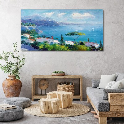 Tablou canvas Peisaj marin în albastru