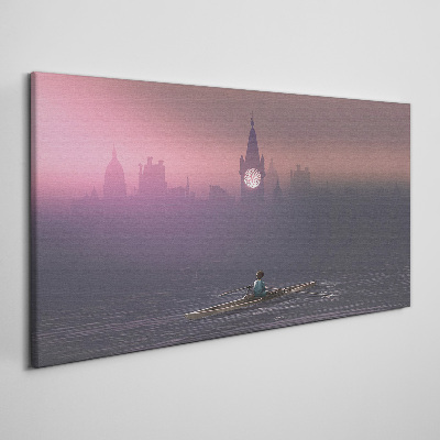 Tablou canvas Cufundat în negura orașului