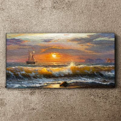 Tablou canvas Apus peste mare