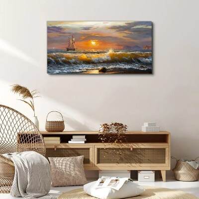 Tablou canvas Apus peste mare