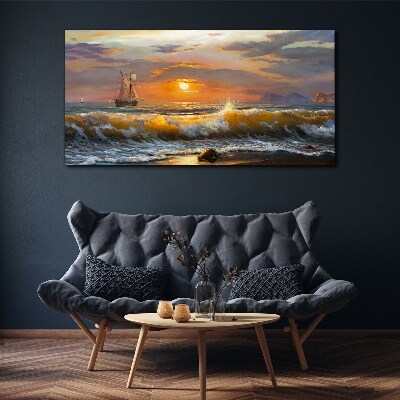 Tablou canvas Apus peste mare