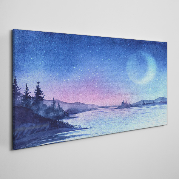 Tablou canvas O seară magică pe malul lacului