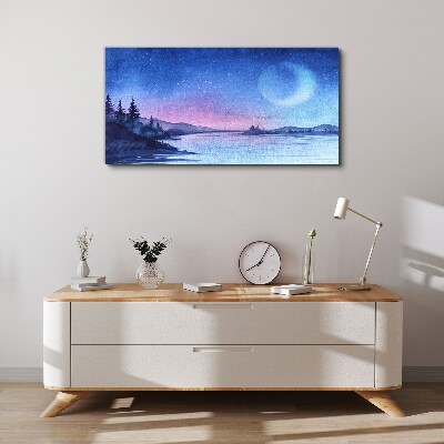 Tablou canvas O seară magică pe malul lacului