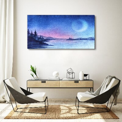Tablou canvas O seară magică pe malul lacului