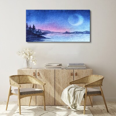 Tablou canvas O seară magică pe malul lacului