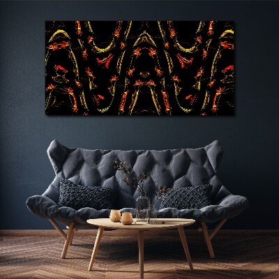 Tablou canvas Linii dinamice în roșu și galben