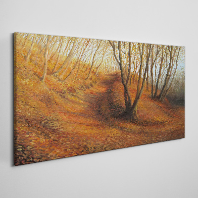 Tablou canvas frunze de pădure de toamnă