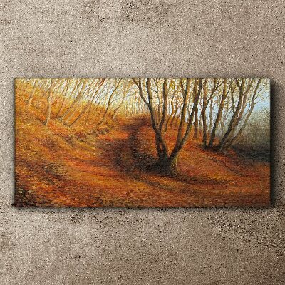 Tablou canvas Toamnă de aur în pădure