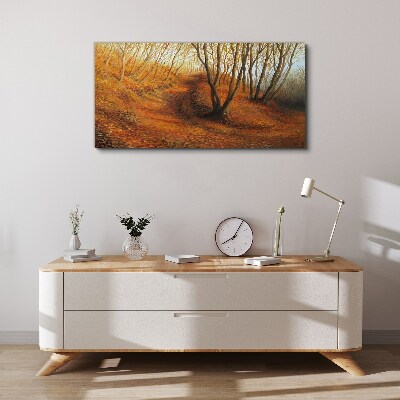 Tablou canvas Toamnă de aur în pădure